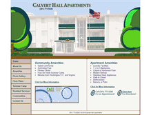 Tablet Screenshot of calverthallapartments.com